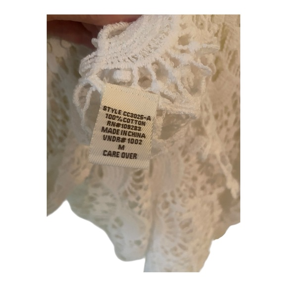 SURF GYPSY Cotton Lace Crochet Beach Boho Cover Up - Picture 3 of 10